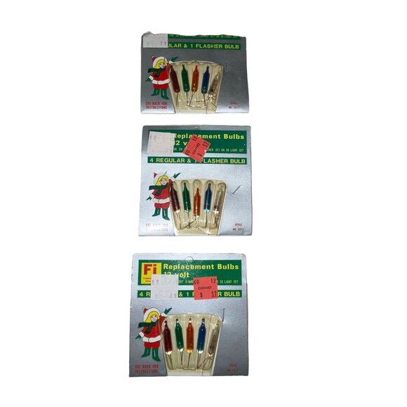 Vintage Fi 12 Volt Replacement Lights 5 Packages of 5 (25 Total) NEW Old Stock - Picture 2 of 11